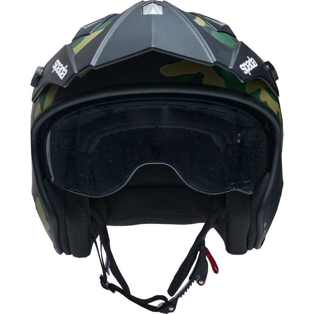 Spada Storm 06 Open Face Helmet Camo Green (Image 2) - ThrottleChimp