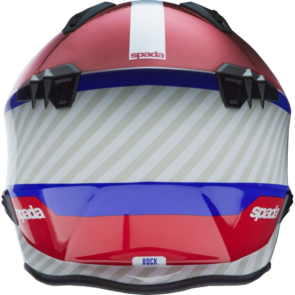 Spada Rock 06 Pilot Open Face Helmet Blue / White / Red FREE 1 YEAR Returns, FREE UK Delivery | ThrottleChimp