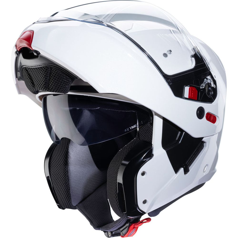 Caberg Horus X Plain Flip-Up Helmet Metal White FREE 1 YEAR Returns, FREE UK Delivery | ThrottleChimp