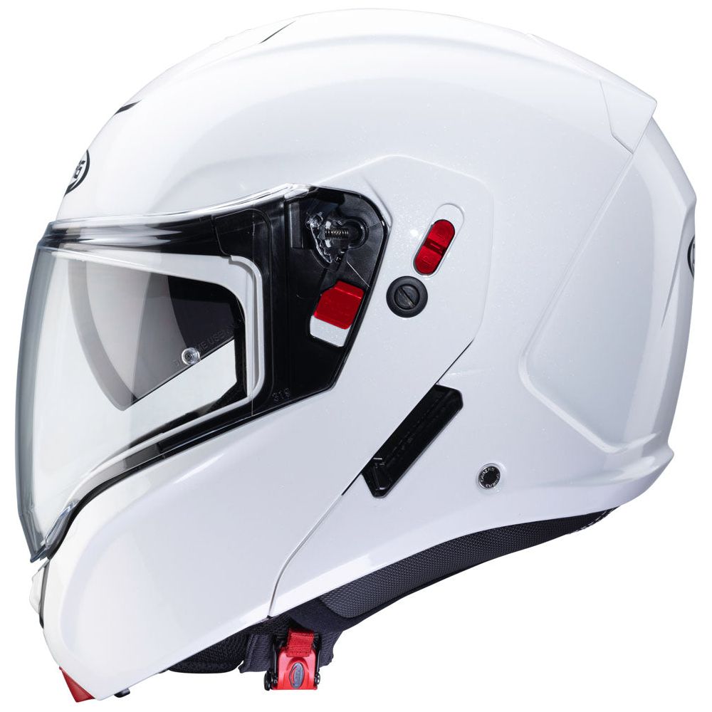 Caberg Horus X Plain Flip-Up Helmet Metal White FREE 1 YEAR Returns, FREE UK Delivery | ThrottleChimp