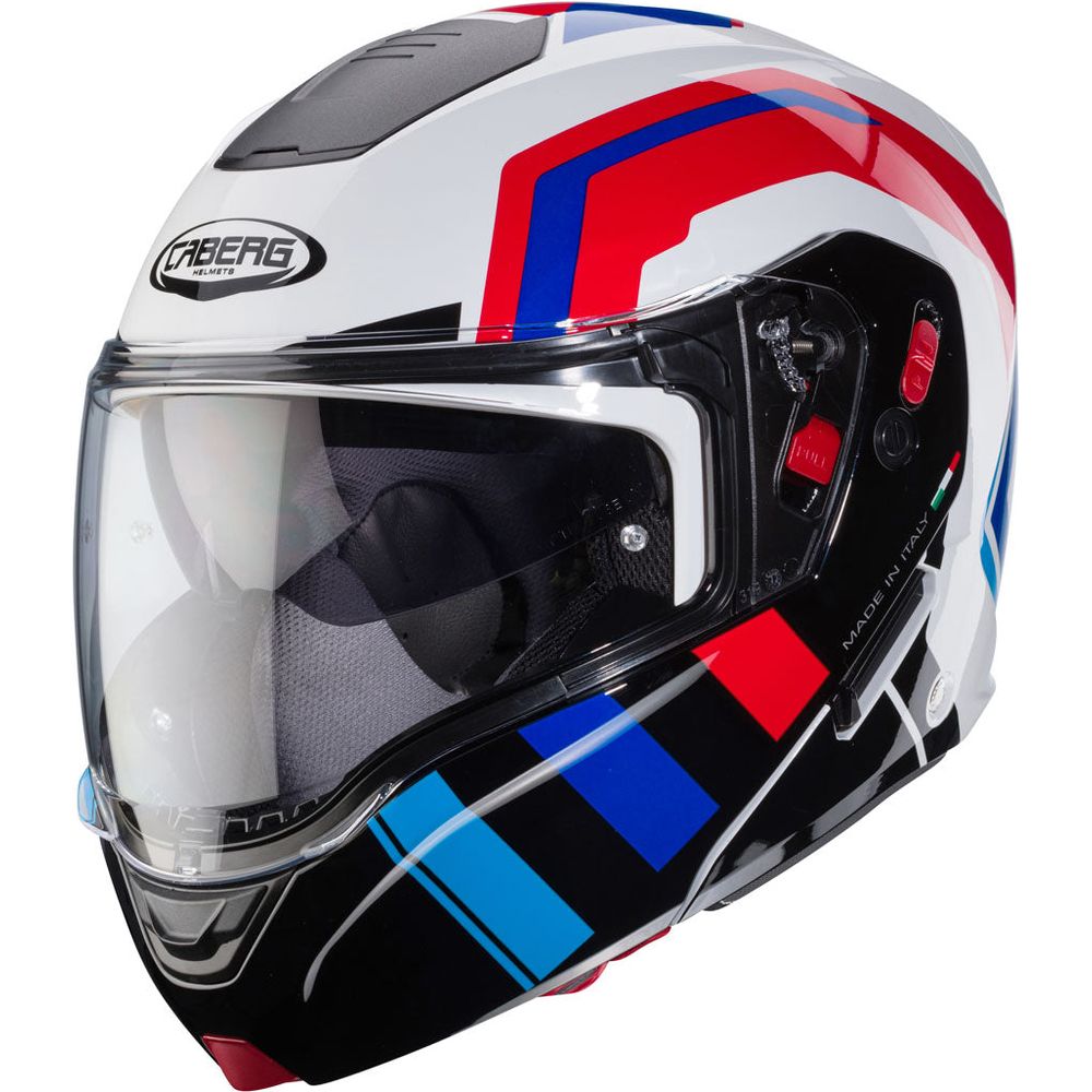 Caberg Horus X Road Flip-Up Helmet White / Red / Blue - ThrottleChimp