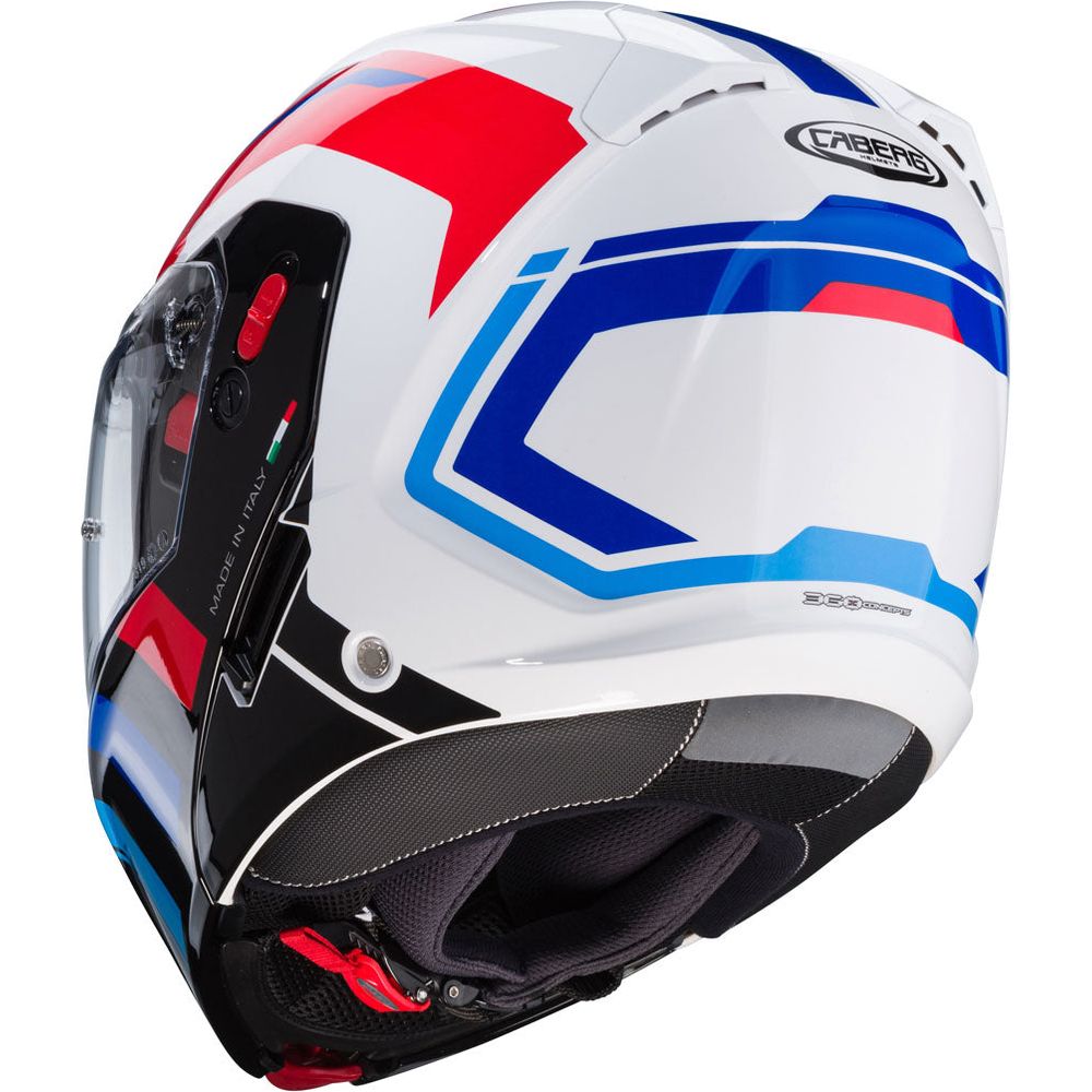 Caberg Horus X Road Flip-Up Helmet White / Red / Blue (Image 4) - ThrottleChimp