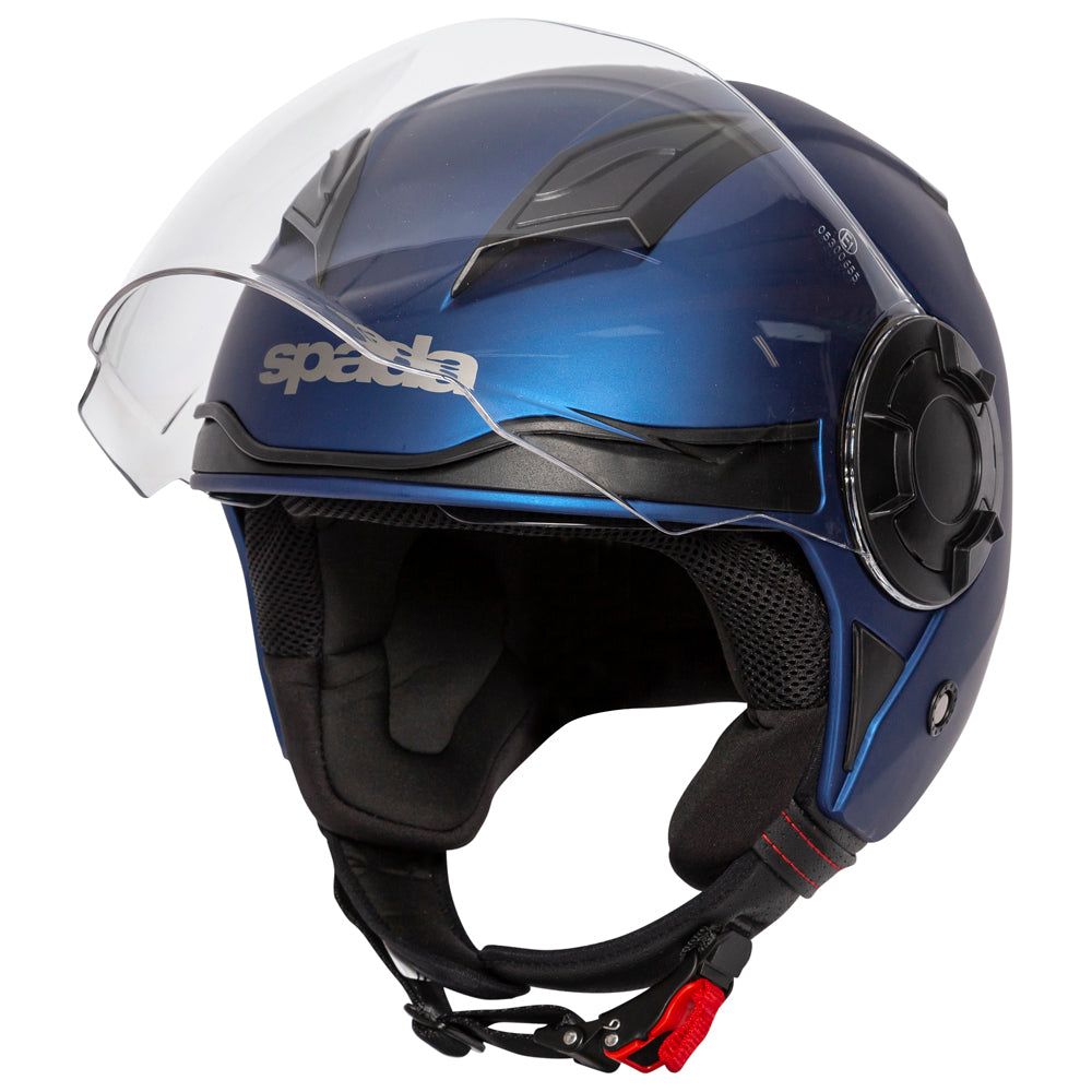 Spada Lycan 06 Open Face Helmet Matt Blue - ThrottleChimp