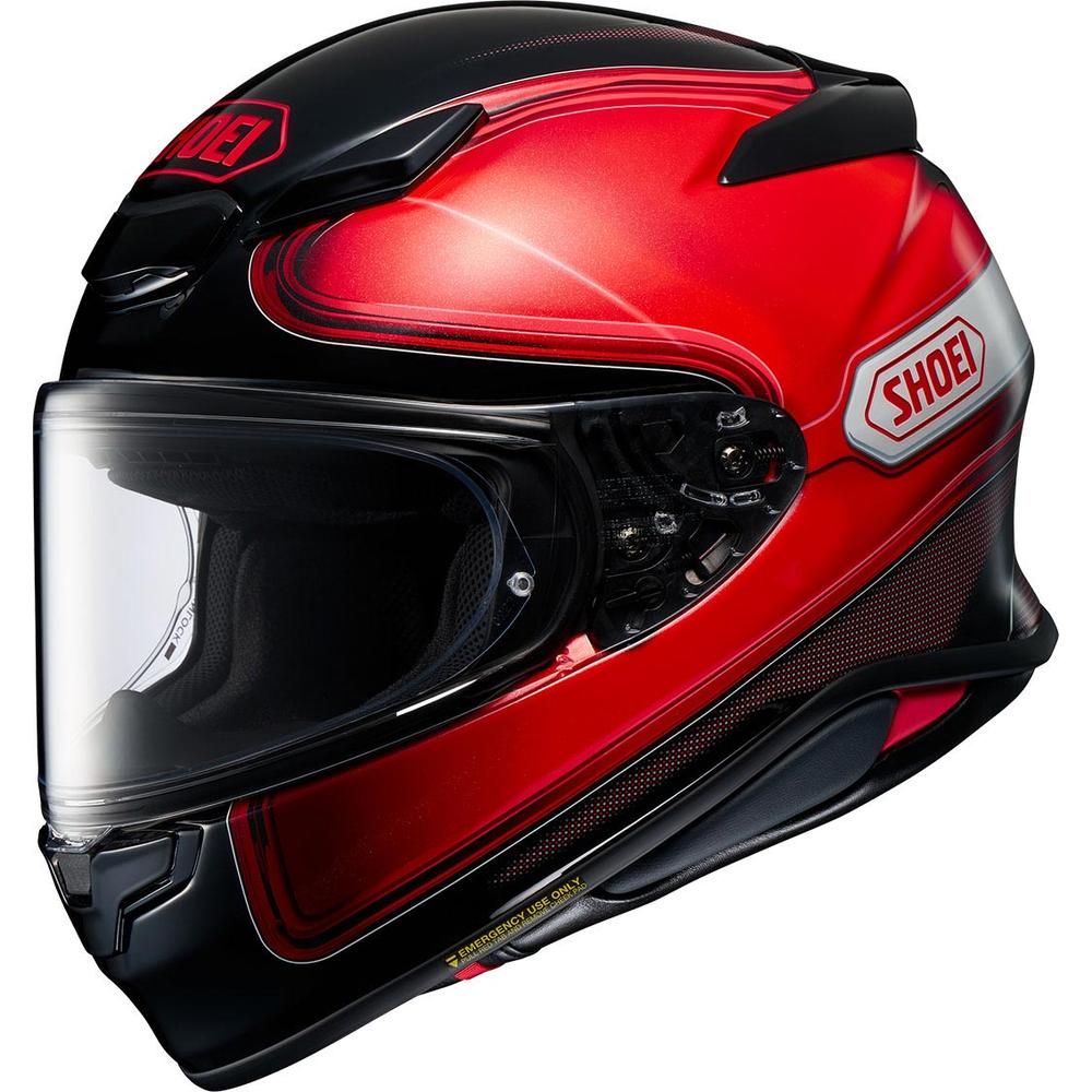 Shoei NXR2 Sheen TC1 Full Face Helmet Red FREE 1 YEAR Returns, FREE UK Delivery | ThrottleChimp