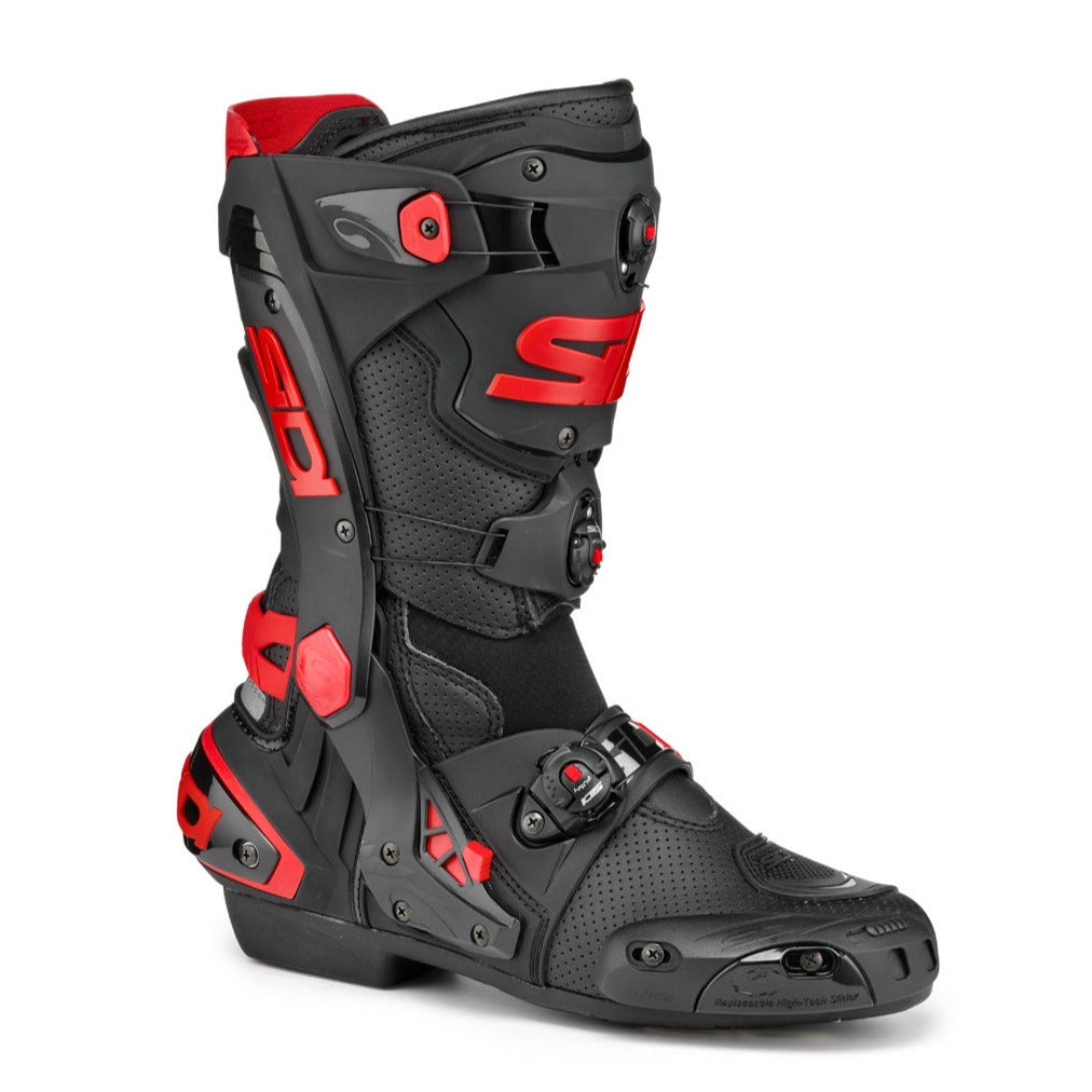 Sidi Rex Air CE Boots Black / Red - ThrottleChimp