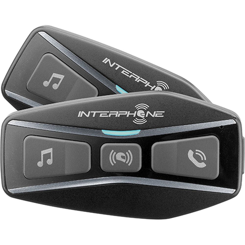 Interphone Ucom 4 Bluetooth Intercommunication System Black - Twin Pack - ThrottleChimp
