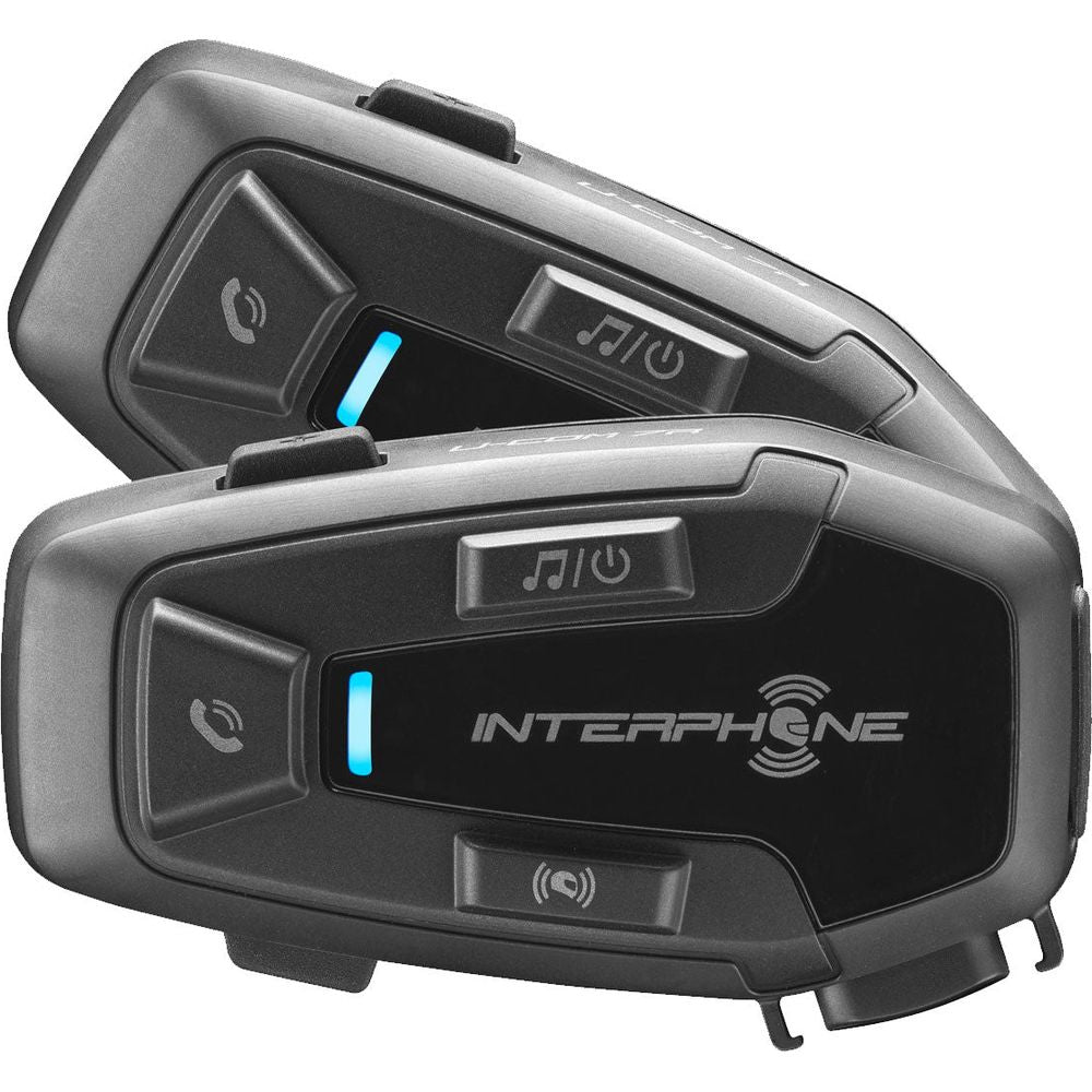 Interphone Ucom 7R Bluetooth Intercommunication System Black - Twin Pack - ThrottleChimp