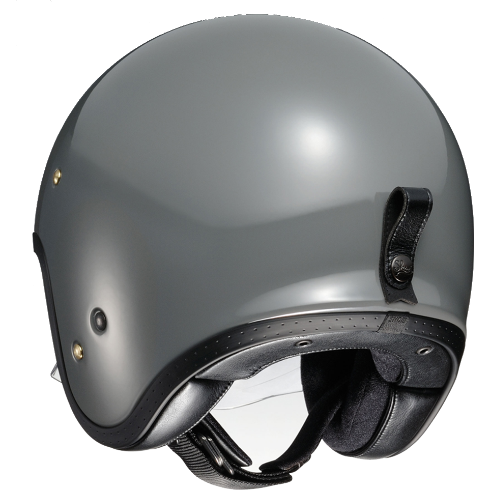 Shoei J.O Plain Open Face Helmet Rat Grey (Image 2) - ThrottleChimp