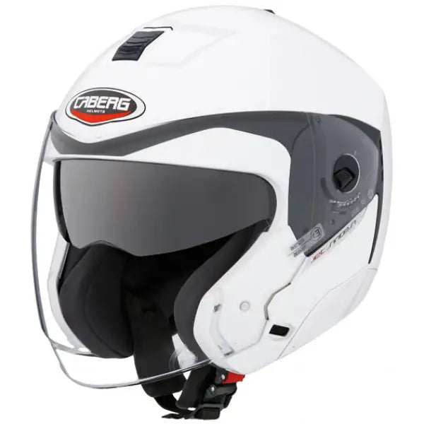 Caberg Jet Sintesi Plain Open Face Helmet White (Image 2) - ThrottleChimp