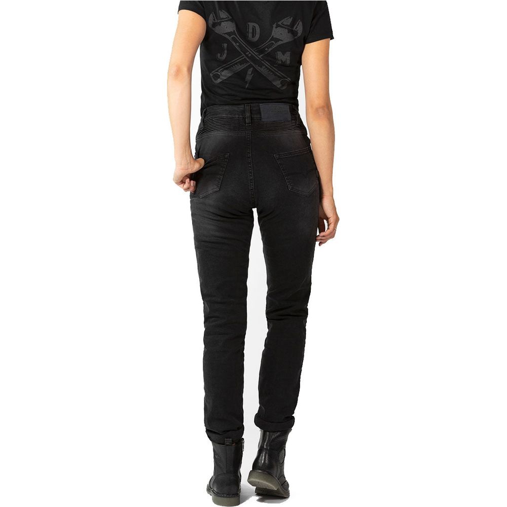 John Doe Betty Biker Ladies Riding Denim Jeans With XTM Fiber Used Black