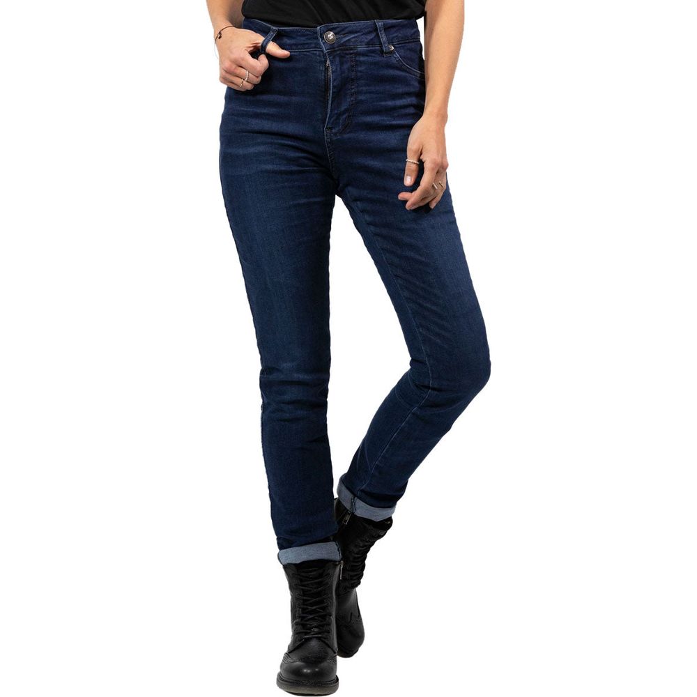 John Doe Betty Ladies High Waist Riding Denim Jeans With XTM Fiber Dark Blue Used