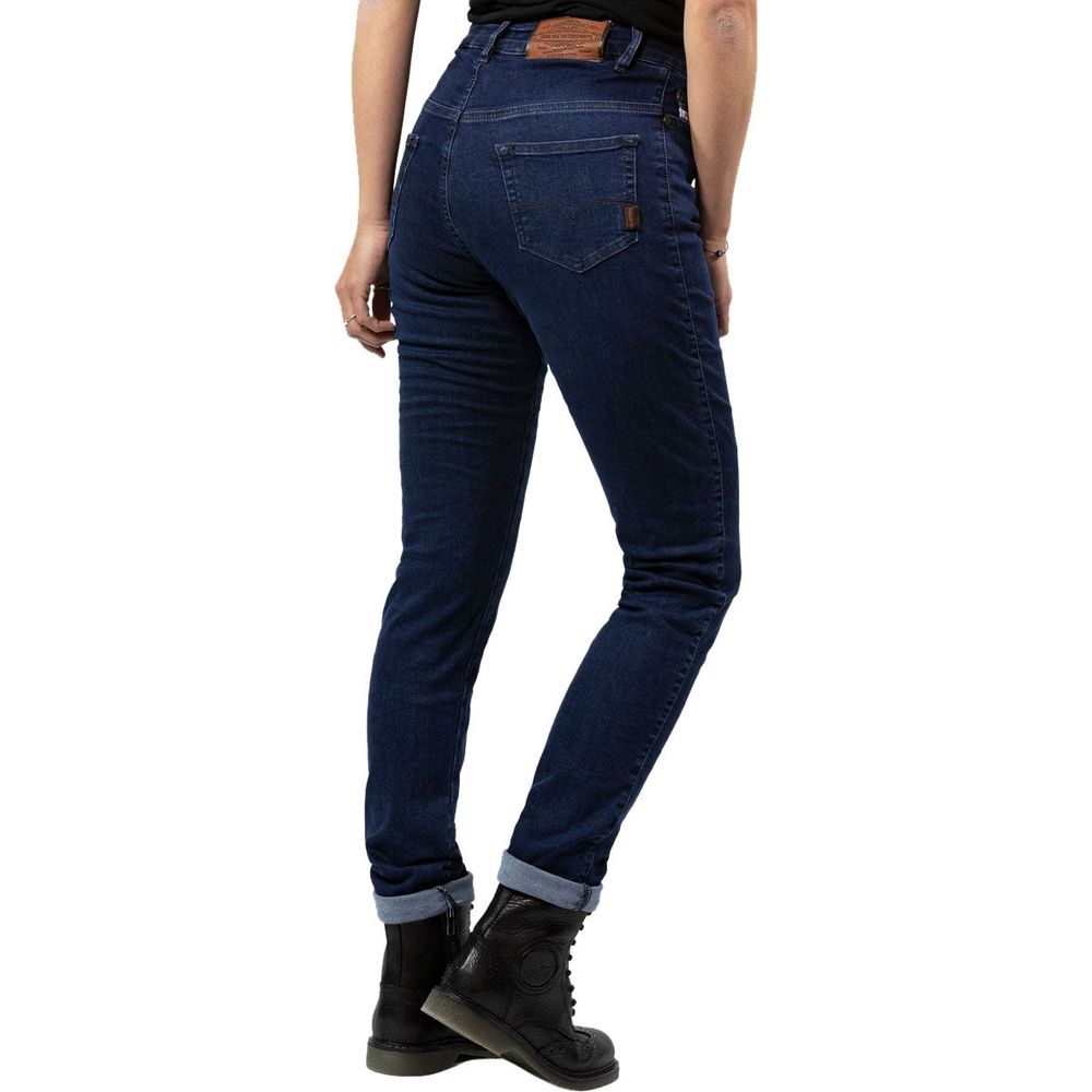 John Doe Betty Ladies High Waist Riding Denim Jeans With XTM Fiber Dark Blue Used