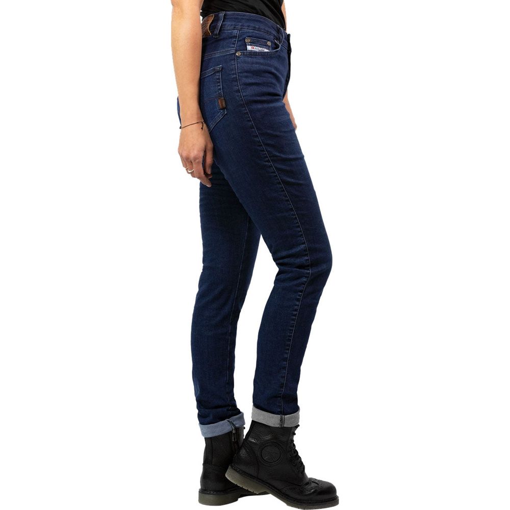 John Doe Betty Ladies High Waist Riding Denim Jeans With XTM Fiber Dark Blue Used