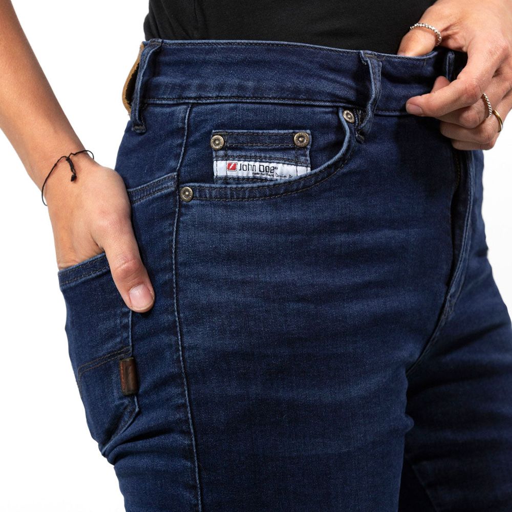 John Doe Betty Ladies High Waist Riding Denim Jeans With XTM Fiber Dark Blue Used FREE 1 YEAR Returns, FREE UK Delivery | ThrottleChimp