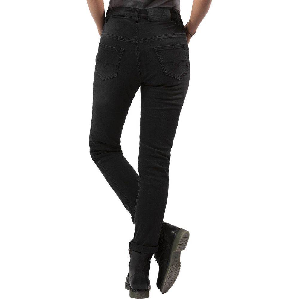 John Doe Betty Ladies High Waist Riding Denim Jeans With XTM Fiber Black Used FREE 1 YEAR Returns, FREE UK Delivery | ThrottleChimp