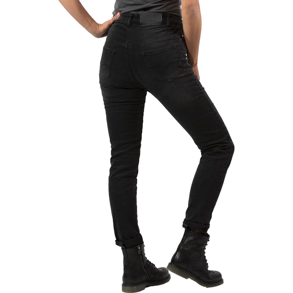 John Doe Betty Ladies High Waist Riding Denim Jeans With XTM Fiber Black Used FREE 1 YEAR Returns, FREE UK Delivery | ThrottleChimp