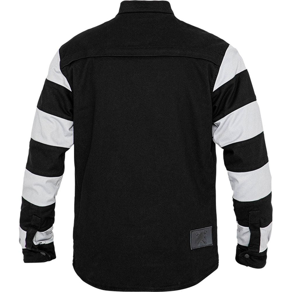 John Doe Motoshirt Protective Overshirt With XTM Fiber Prison Black / White