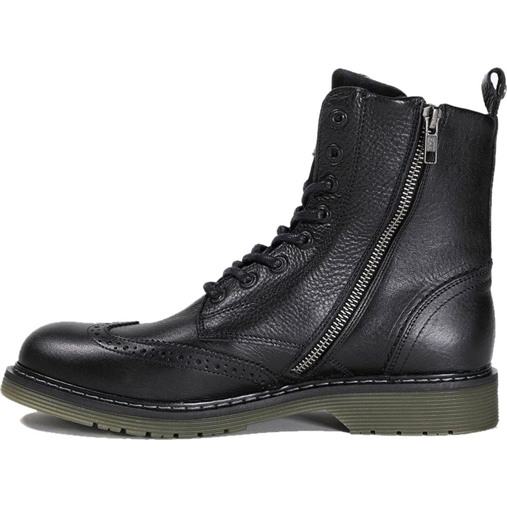 John Doe Sixty Budapest Leather Boots Black FREE 1 YEAR Returns, FREE UK Delivery | ThrottleChimp