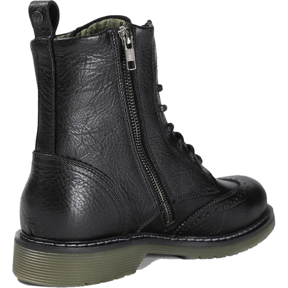 John Doe Sixty Budapest Leather Boots Black FREE 1 YEAR Returns, FREE UK Delivery | ThrottleChimp