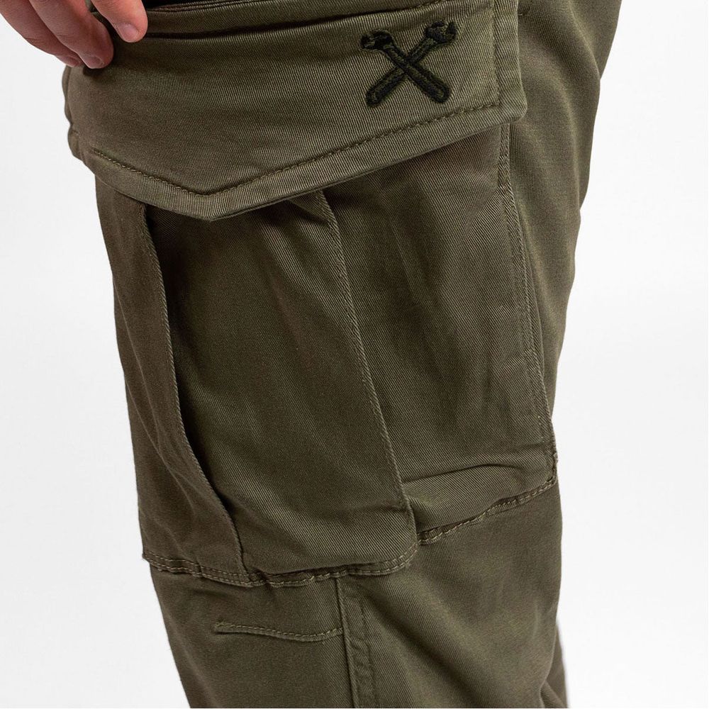 John Doe Stroker Protective Cargo Trouser Olive FREE 1 YEAR Returns, FREE UK Delivery | ThrottleChimp