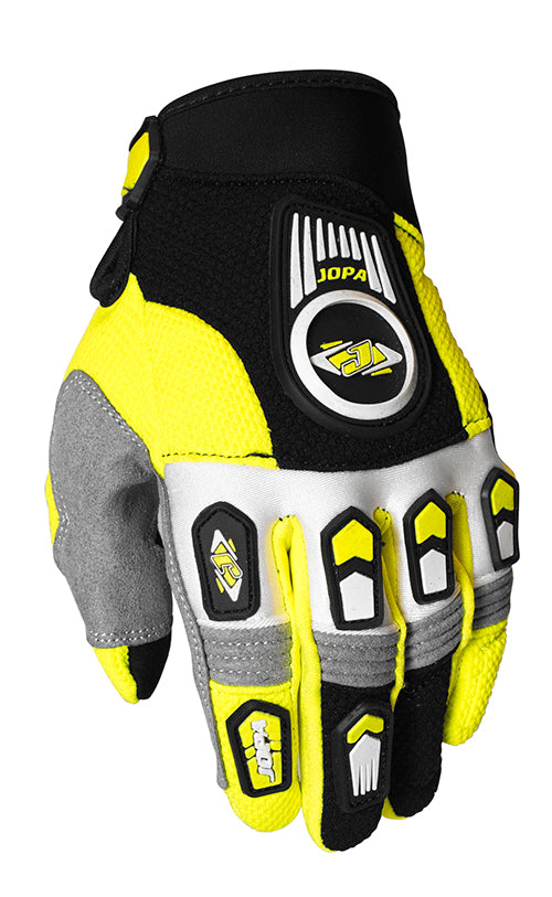 Jopa Legend Kids MX Gloves Fluo Yellow FREE 1 YEAR Returns, FREE UK Delivery | ThrottleChimp