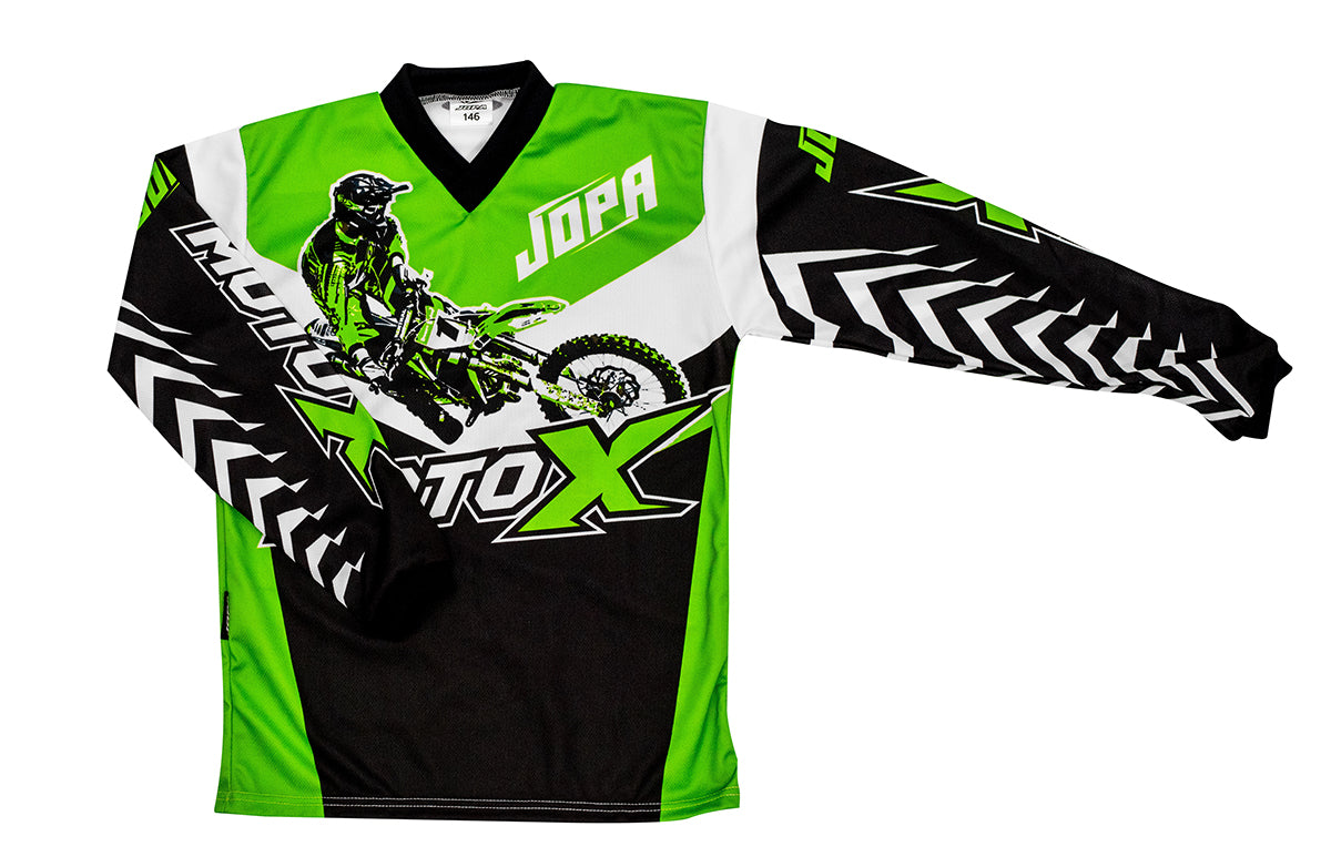 Jopa Moto-X-Baby MX Jersey Green FREE 1 YEAR Returns, FREE UK Delivery | ThrottleChimp