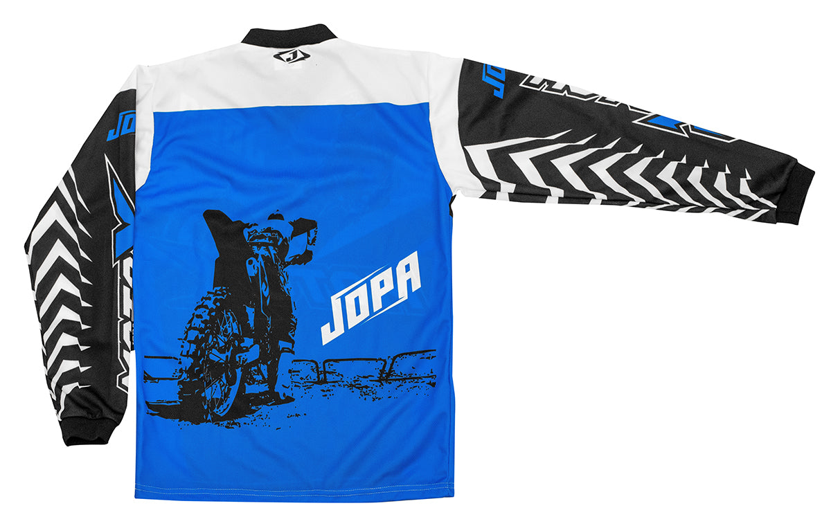 Jopa Moto-X-Kids MX Jersey Blue FREE 1 YEAR Returns, FREE UK Delivery | ThrottleChimp