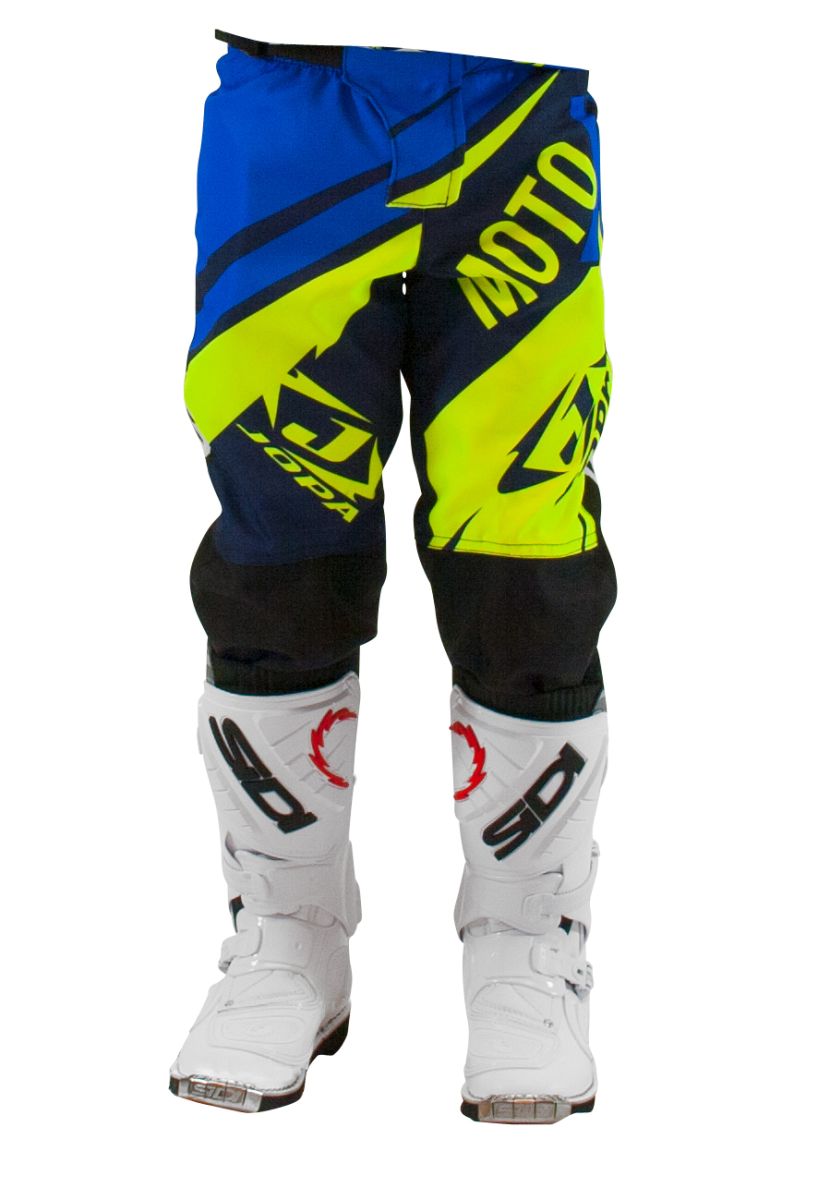 Jopa Moto-X Kids MX Trouser Blue / Neon FREE 1 YEAR Returns, FREE UK Delivery | ThrottleChimp