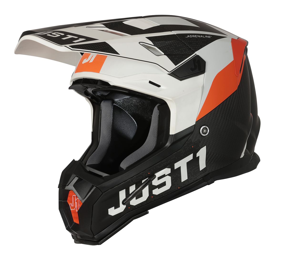 Just1 J-22 Adrenaline Orange / White / Matt Carbon FREE 1 YEAR Returns, FREE UK Delivery | ThrottleChimp