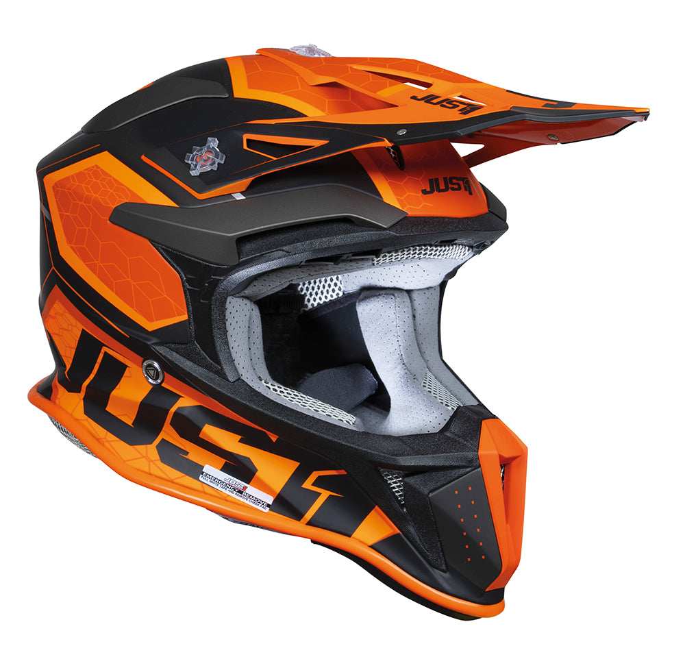 Just1 J18-F Hexa Orange / Matt Black FREE 1 YEAR Returns, FREE UK Delivery | ThrottleChimp