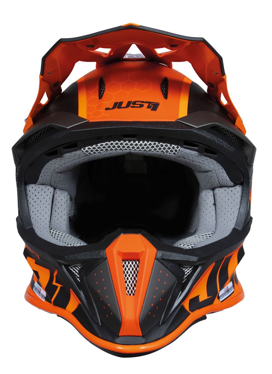 Just1 J18-F Hexa Orange / Matt Black FREE 1 YEAR Returns, FREE UK Delivery | ThrottleChimp