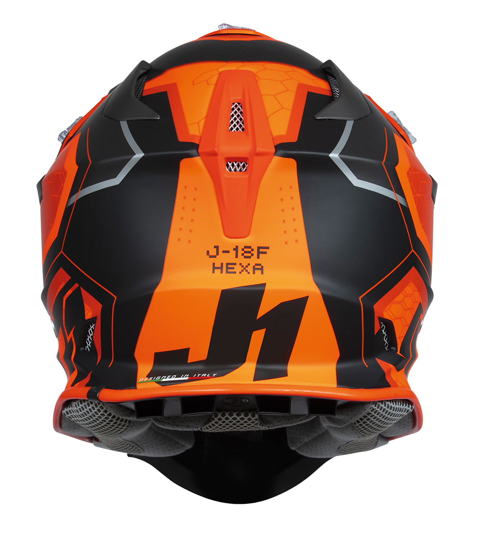 Just1 J18-F Hexa Orange / Matt Black FREE 1 YEAR Returns, FREE UK Delivery | ThrottleChimp