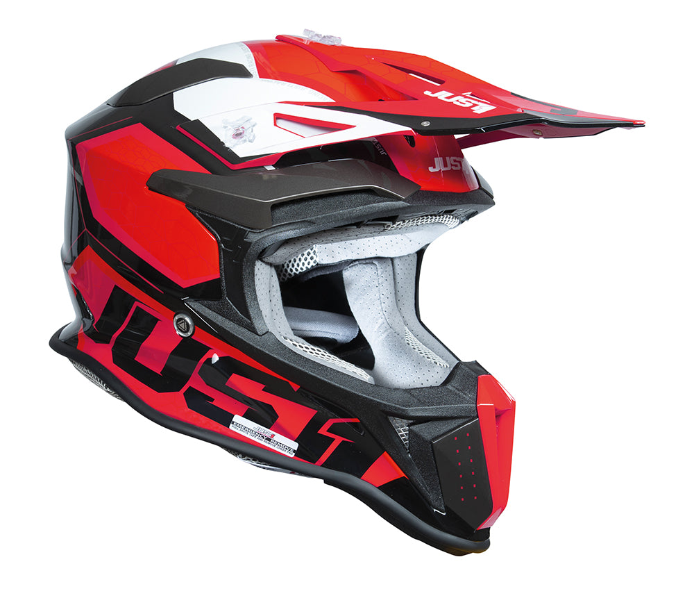 Just1 J18-F Hexa Red / White / Matt Black FREE 1 YEAR Returns, FREE UK Delivery | ThrottleChimp