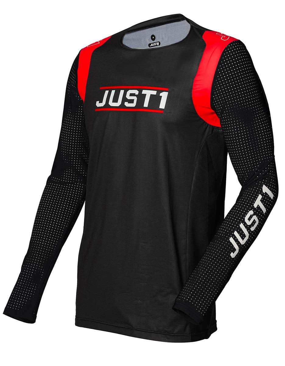 Just1 J-Flex Youth MX Jersey Aria Black / Red FREE 1 YEAR Returns, FREE UK Delivery | ThrottleChimp