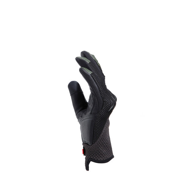 Dainese Karakum Ergo-Tek Summer Leather Gloves Black / Green (Image 4) - ThrottleChimp