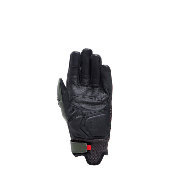 Dainese Karakum Ergo-Tek Summer Leather Gloves Black / Green (Image 3) - ThrottleChimp