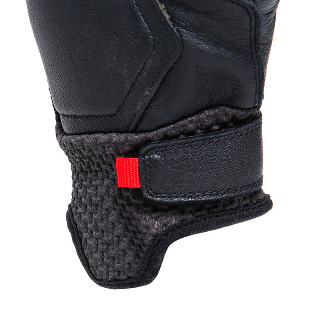 Dainese Karakum Ergo-Tek Summer Leather Gloves Black / Red (Image 3) - ThrottleChimp