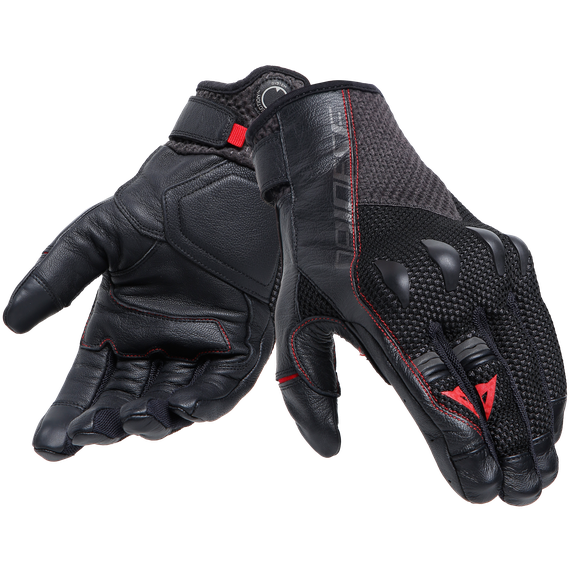 Dainese Karakum Ergo-Tek Magic Connection Summer Leather Gloves Black (Image 5) - ThrottleChimp