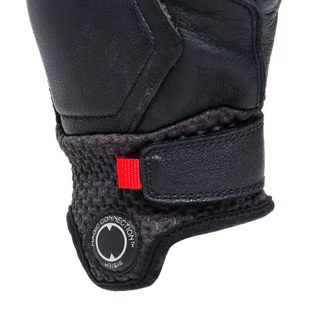 Dainese Karakum Ergo-Tek Magic Connection Summer Leather Gloves Black (Image 7) - ThrottleChimp