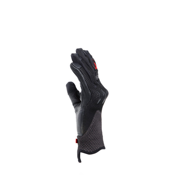 Dainese Karakum Ergo-Tek Magic Connection Summer Leather Gloves Black (Image 4) - ThrottleChimp