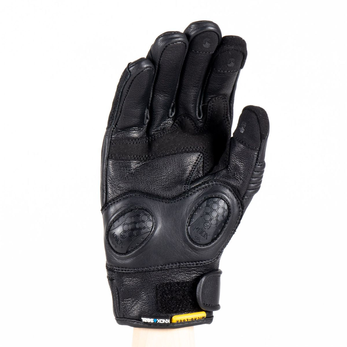 Knox Hadleigh Leather Gloves Black FREE 1 YEAR Returns, FREE UK Delivery | ThrottleChimp