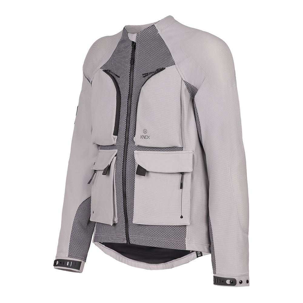 Knox Tor Textile Jacket Light Grey FREE 1 YEAR Returns, FREE UK Delivery | ThrottleChimp