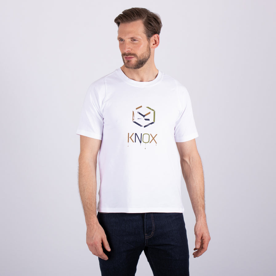 Knox Bold Stamp T-Shirt White FREE 1 YEAR Returns, FREE UK Delivery | ThrottleChimp