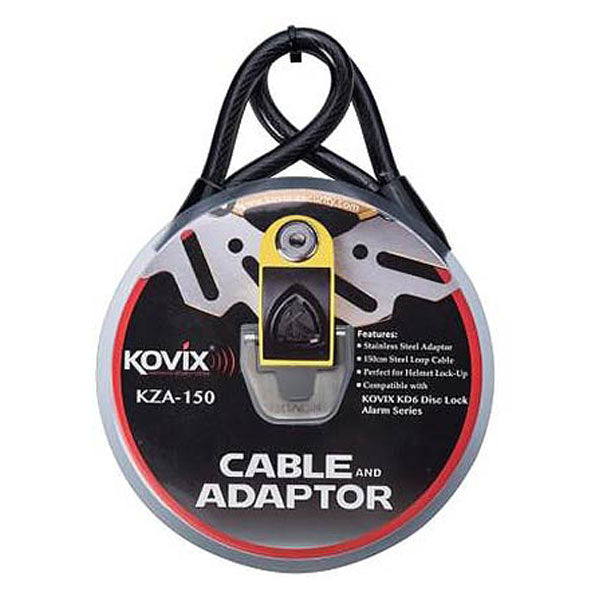 Kovix KSA Security Cable With Adaptor 1500mm KAL10 & 14 (Image 3) - ThrottleChimp