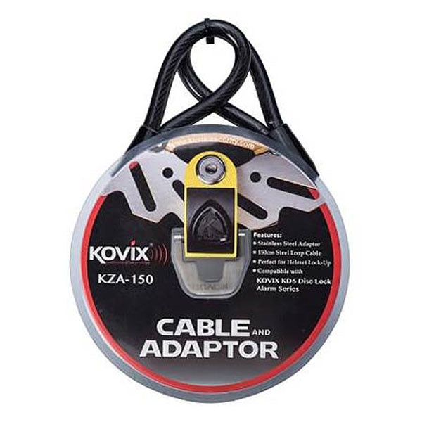 Kovix KSA Security Cable With Adaptor 1500mm KAL6 (Image 3) - ThrottleChimp