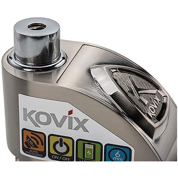 Kovix KD6 Alarmed Disc Lock 6mm Brushed Metal FREE 1 YEAR Returns, FREE UK Delivery | ThrottleChimp