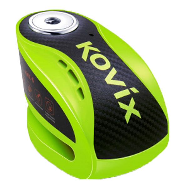 Kovix KNX Alarmed Disc Lock 6mm Fluo Green - ThrottleChimp