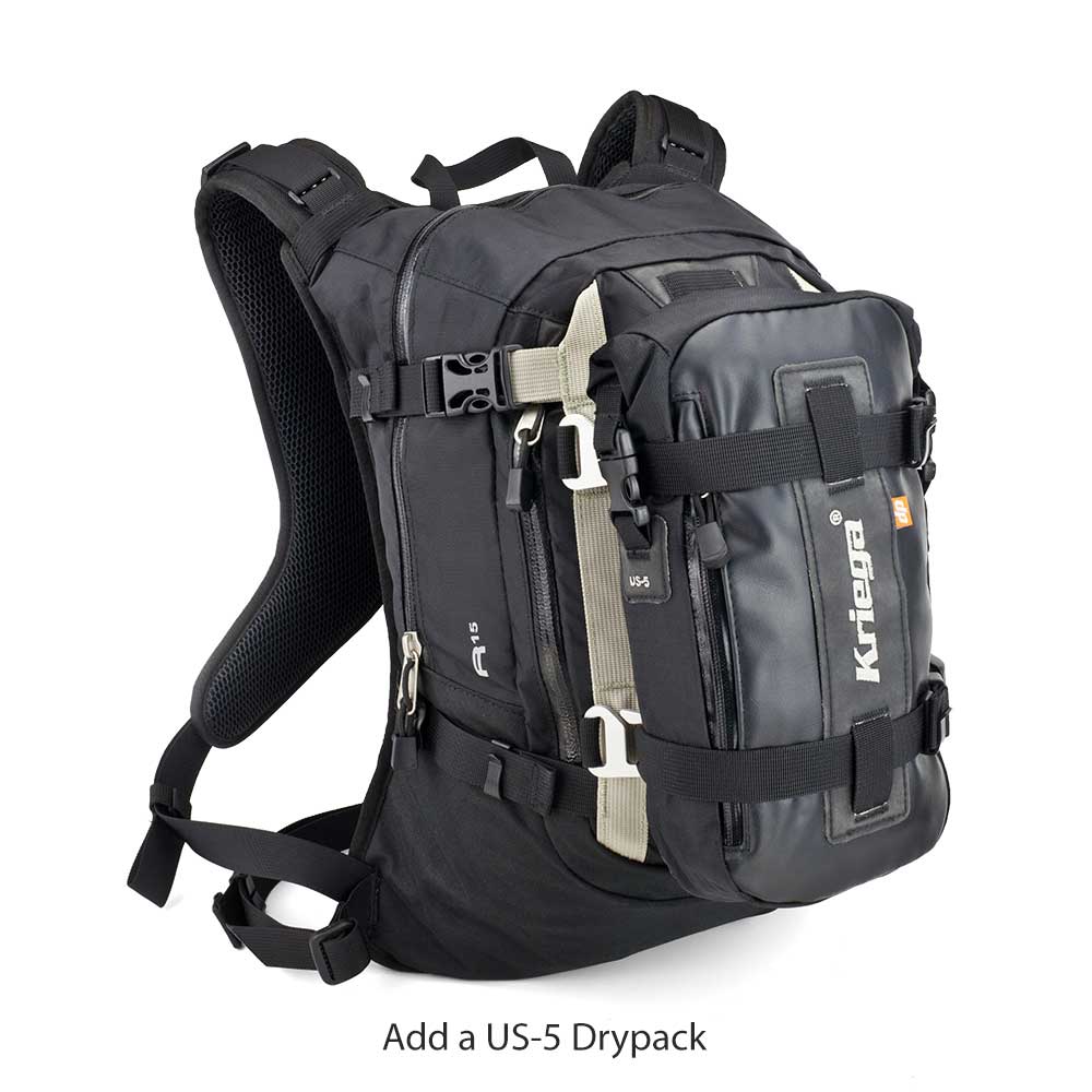 Kriega R15 Backpack Black - 15 Liters (Image 3) - ThrottleChimp