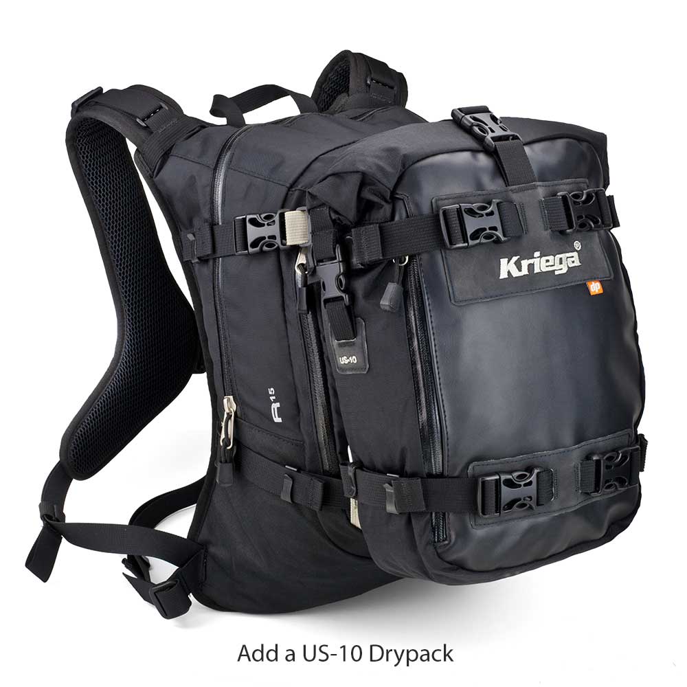 Kriega R15 Backpack Black - 15 Liters (Image 4) - ThrottleChimp