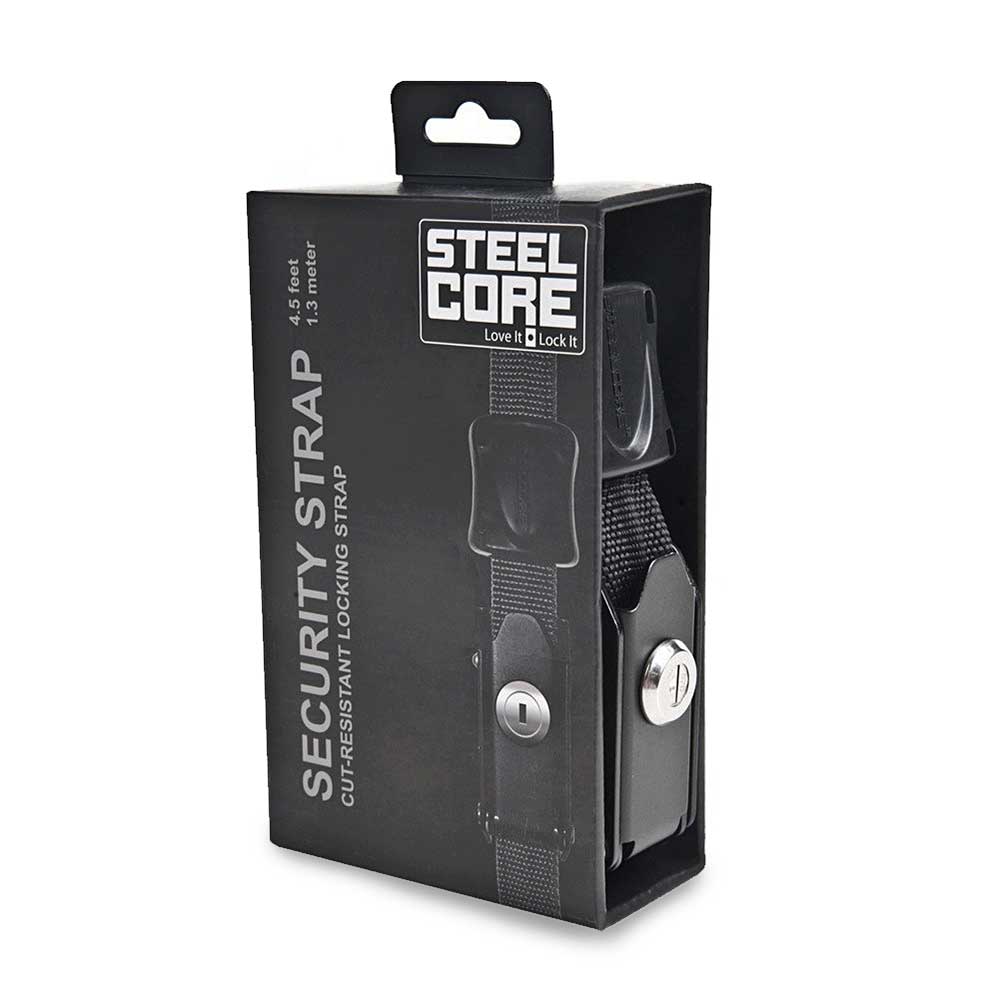 Kriega Steelcore Security Strap Black - 4.5 Feet - ThrottleChimp